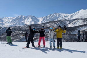 同僚と栂池スキー場