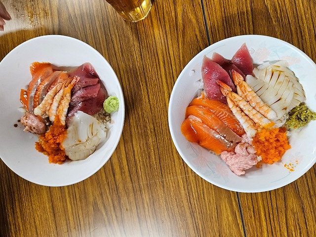 夜ご飯の海鮮丼