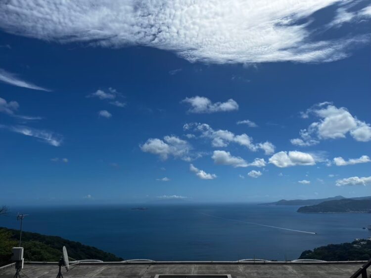 散歩道から見える相模湾