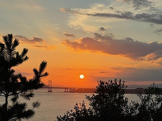 職場付近から見える夕陽