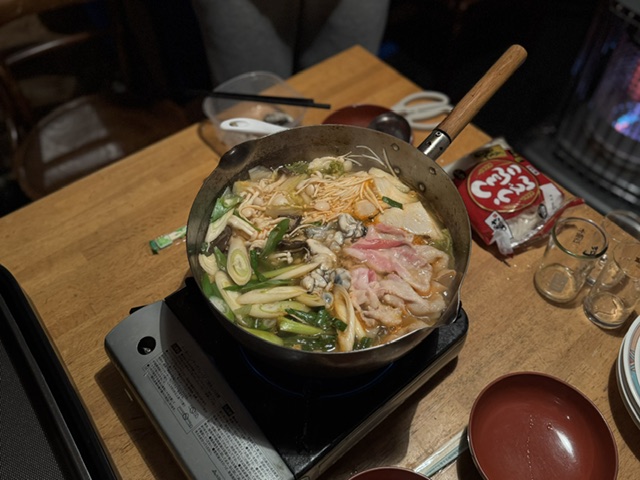 寮で鍋パーティー